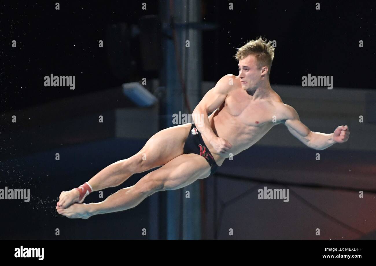 Gold Coast, Queensland, Australia. 12th April, 2018. Jack Laugher (ENG
