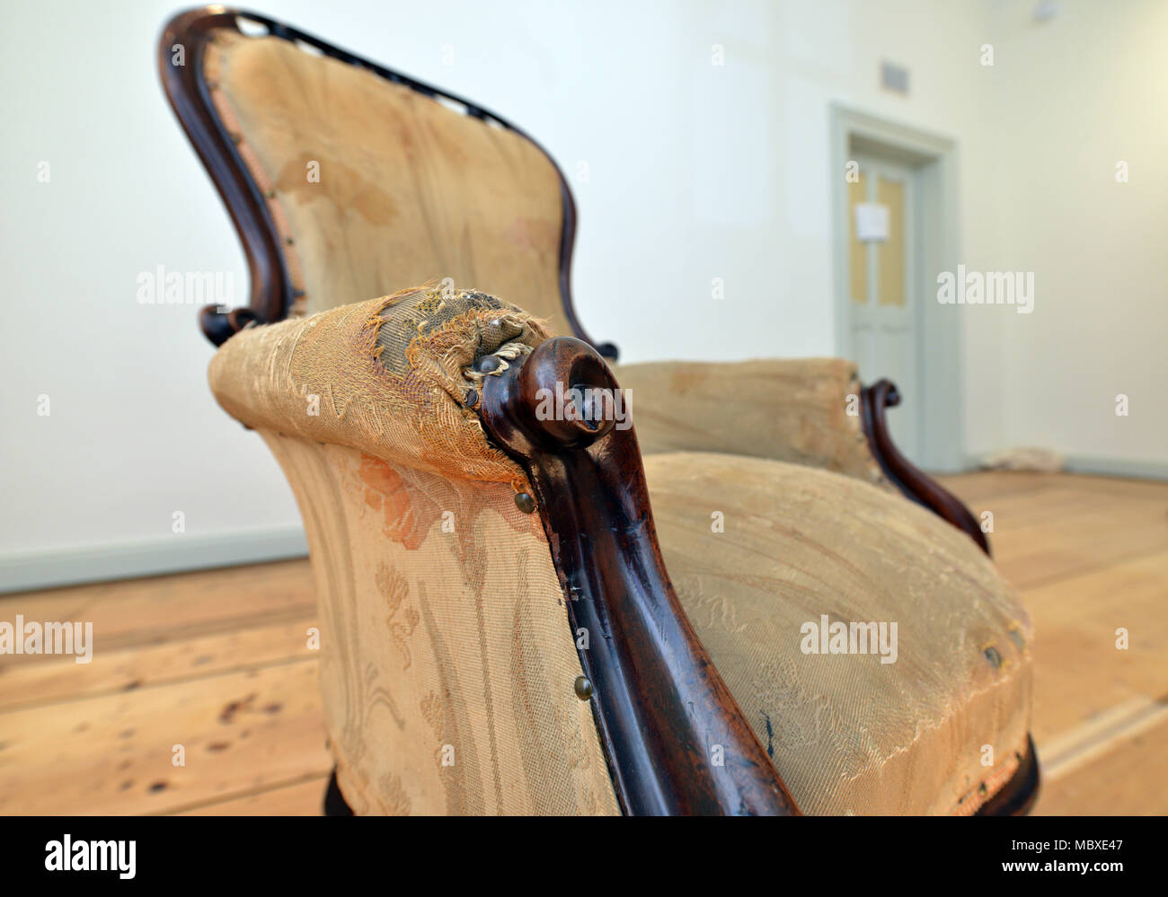 12 April 2018, Germany, Trier The armchair of philosopher and economic