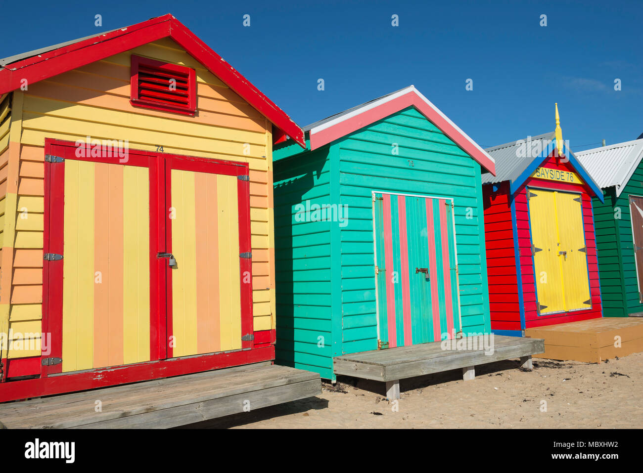Brighton Beach Huts, Melbourne, Victoria, Australia Stock Photo Alamy