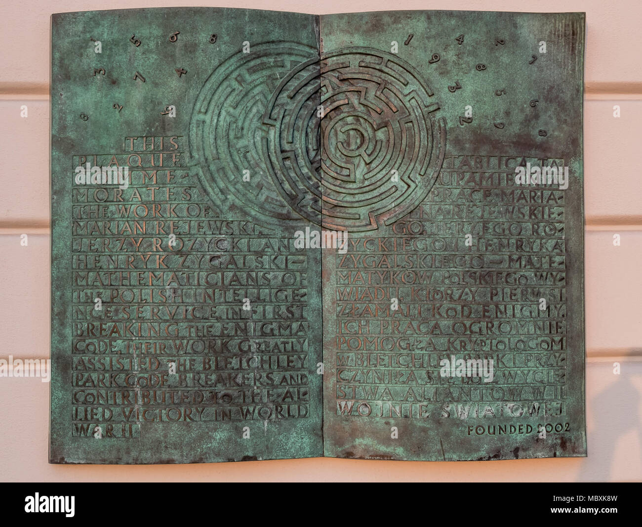 Enigma Polish Codebreakers Memorial Plaque Warsaw Poland Stock Photo Alamy Enigma Polish Codebreakers Memorial Plaque Warsaw Poland Stock Photo Alamy