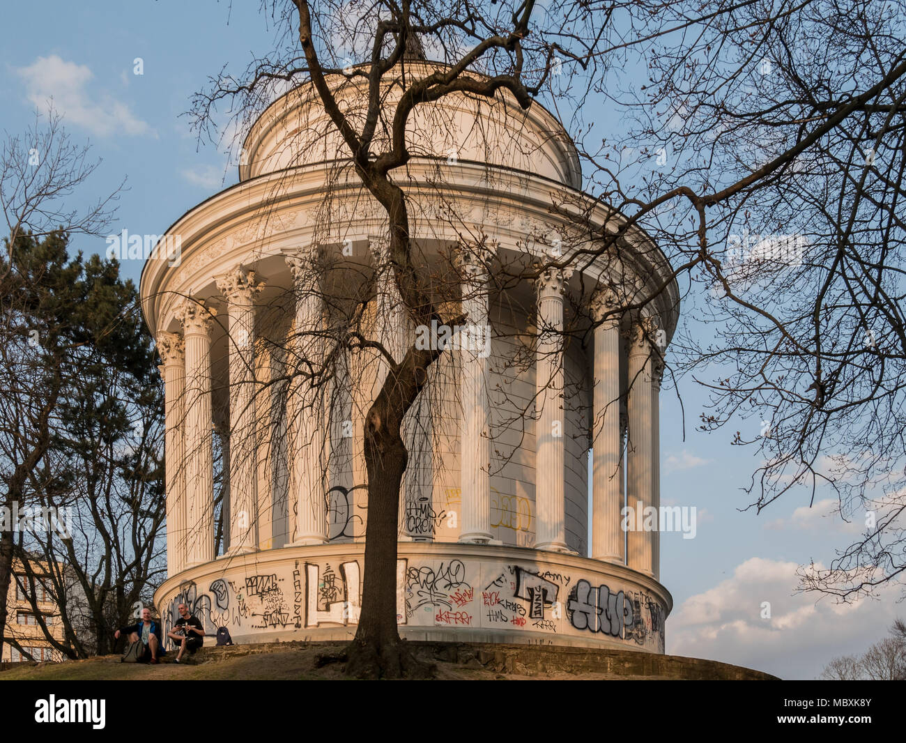 Water Tower in Saxon Garden, Warsaw, Poland Stock Photo