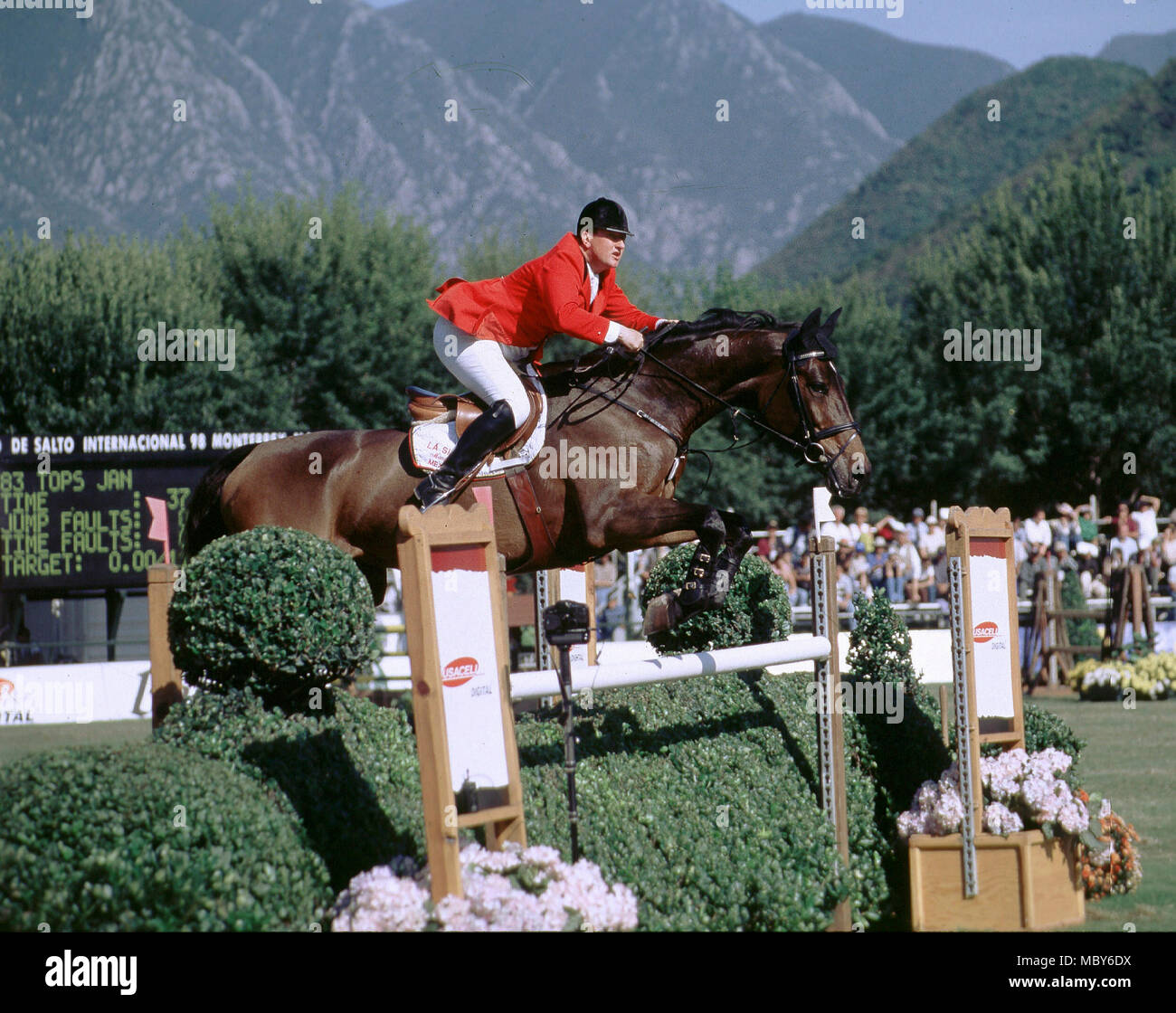 CSI Monterrey October 1998, Jan Tops (NED) riding Stock Photo - Alamy