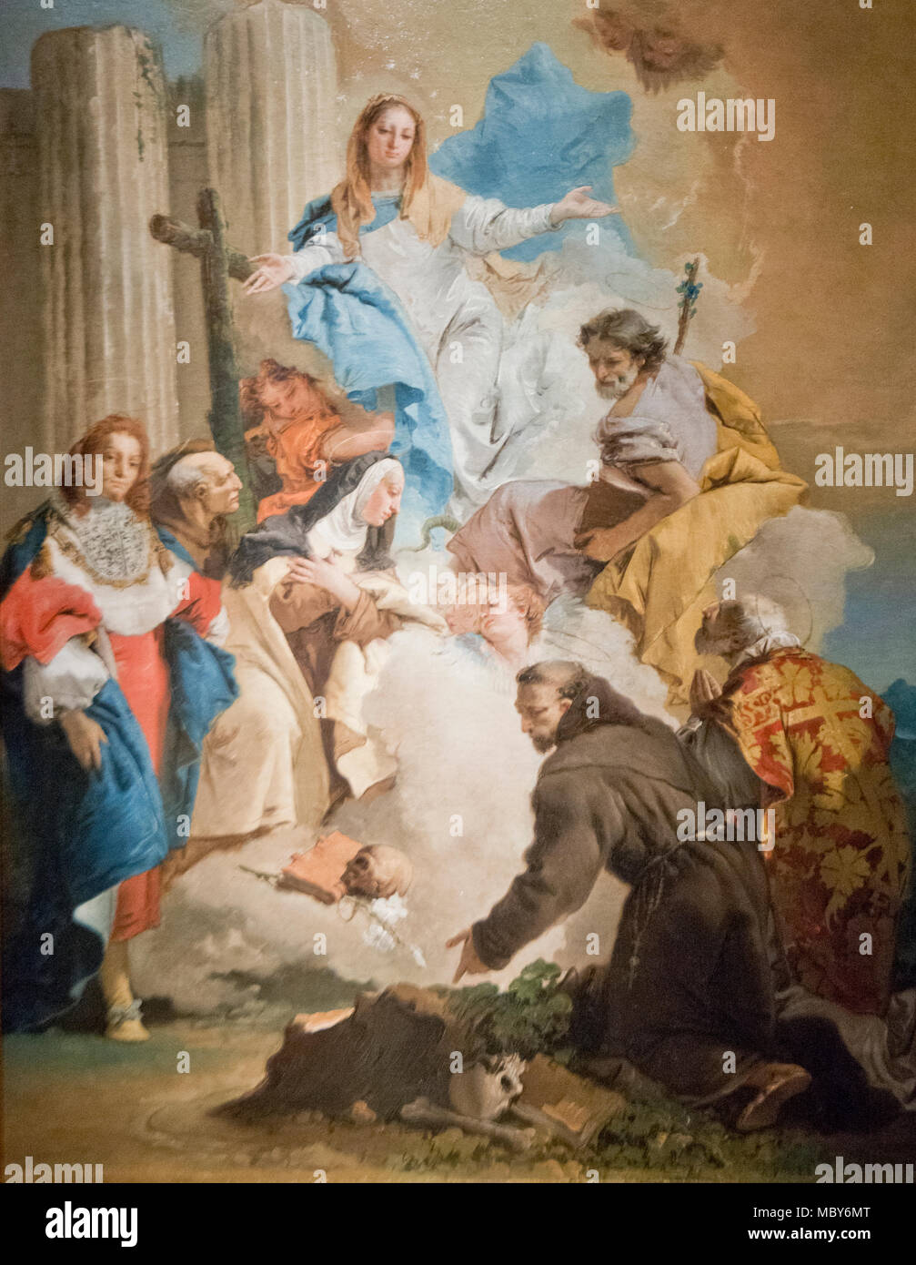 Giandomenico Tiepolo: The Virgin with Six Saints (1749-50) Stock Photo