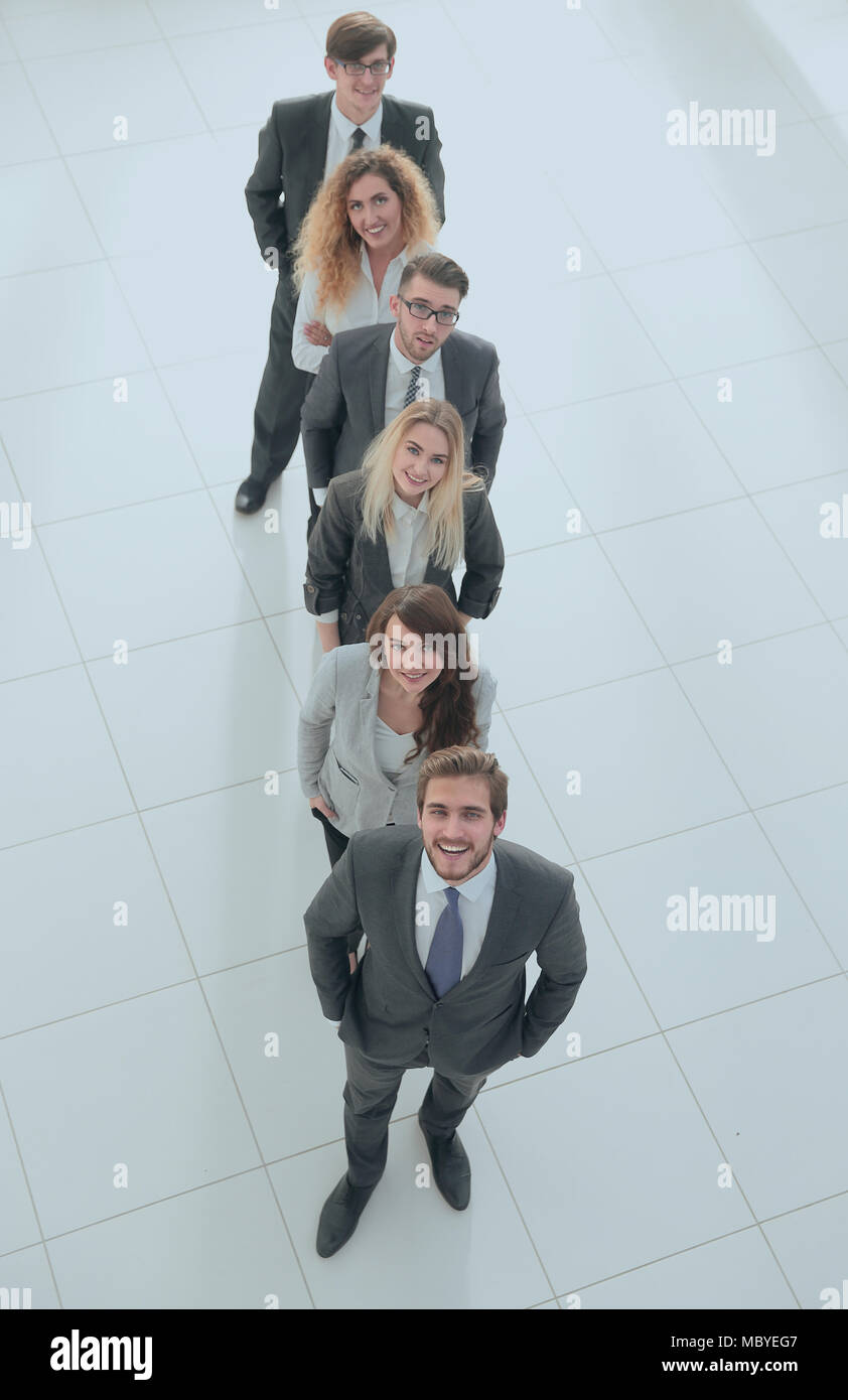 business team standing in line .isolated on white Stock Photo - Alamy