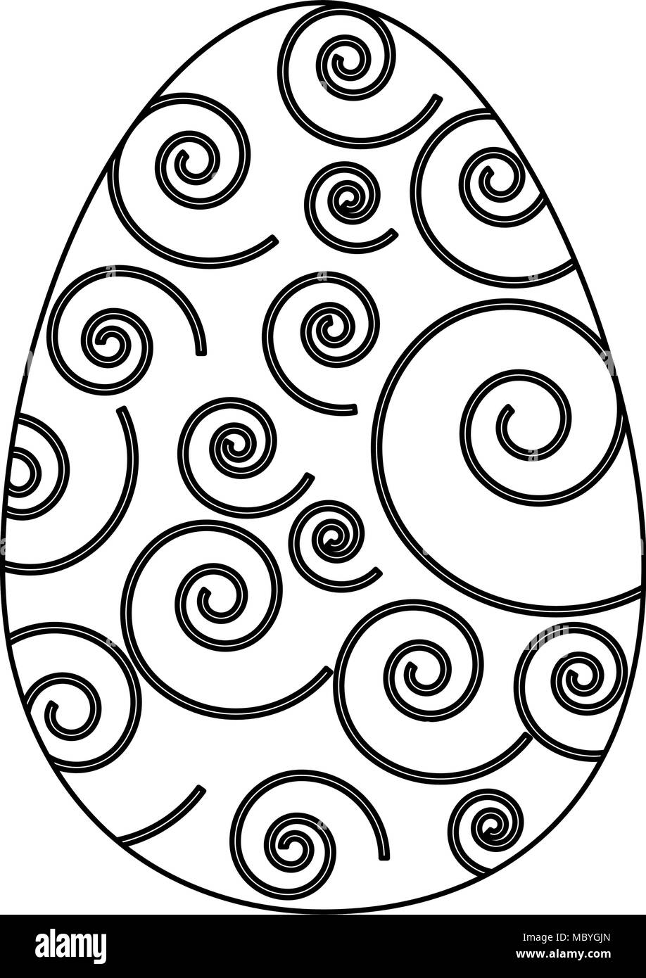 painted easter egg with spiral lines celebration vector illustration design  Stock Vector Image & Art - Alamy