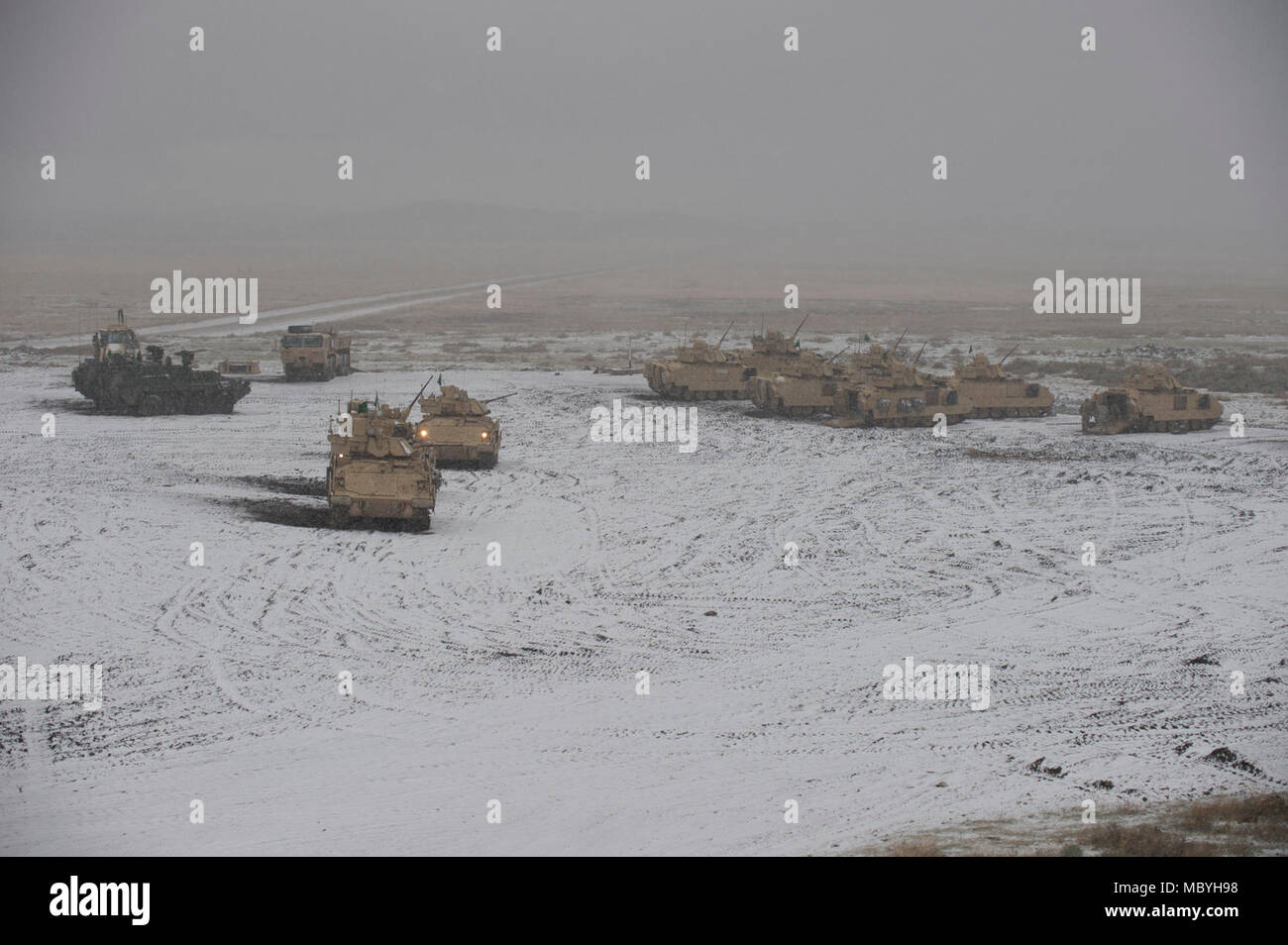 Engineers with the 116th Brigade Engineer Battalion conduct M2A3