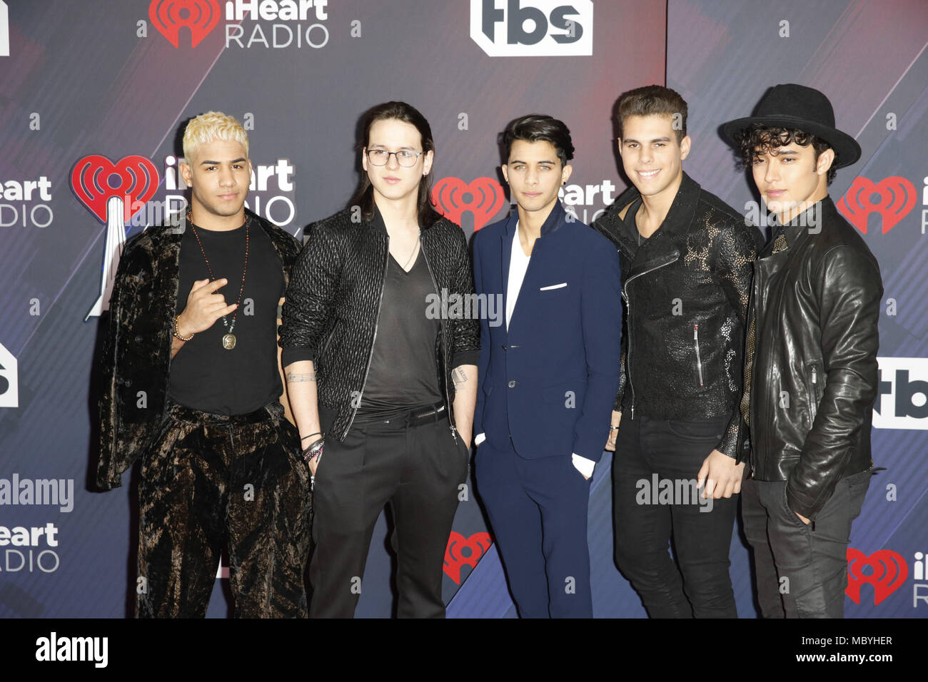 Celebrities attend 2018 iHeartRadio Music Awards at The Forum. Featuring: CNCO - Christopher Velez, Richard Camacho, Joel Pimentel, Erick Brian Colon, Zabdiel De Jesus Where: Los Angeles, California, United States When: 11 Celebrities attend 2018 iHeartRadio Music Awards at The Forum. Featuring: CNCO - Christopher Velez, Richard Camacho, Joel Pimentel, Erick Brian Colon, Zabdiel De Jesus Where: Los Angeles, California, United States When: 11