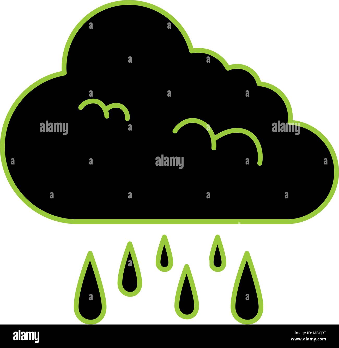 climate cloud with rain drops vector illustration design Stock Vector ...