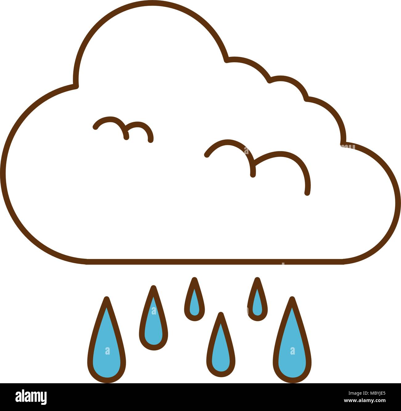 climate cloud with rain drops vector illustration design Stock Vector ...