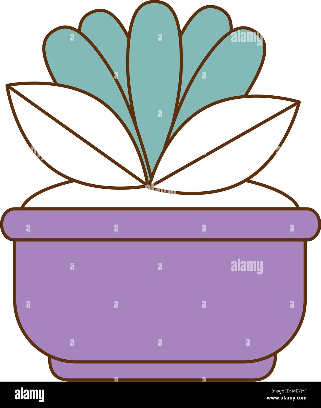 beautiful flowers in pot decorative Stock Vector Image & Art - Alamy