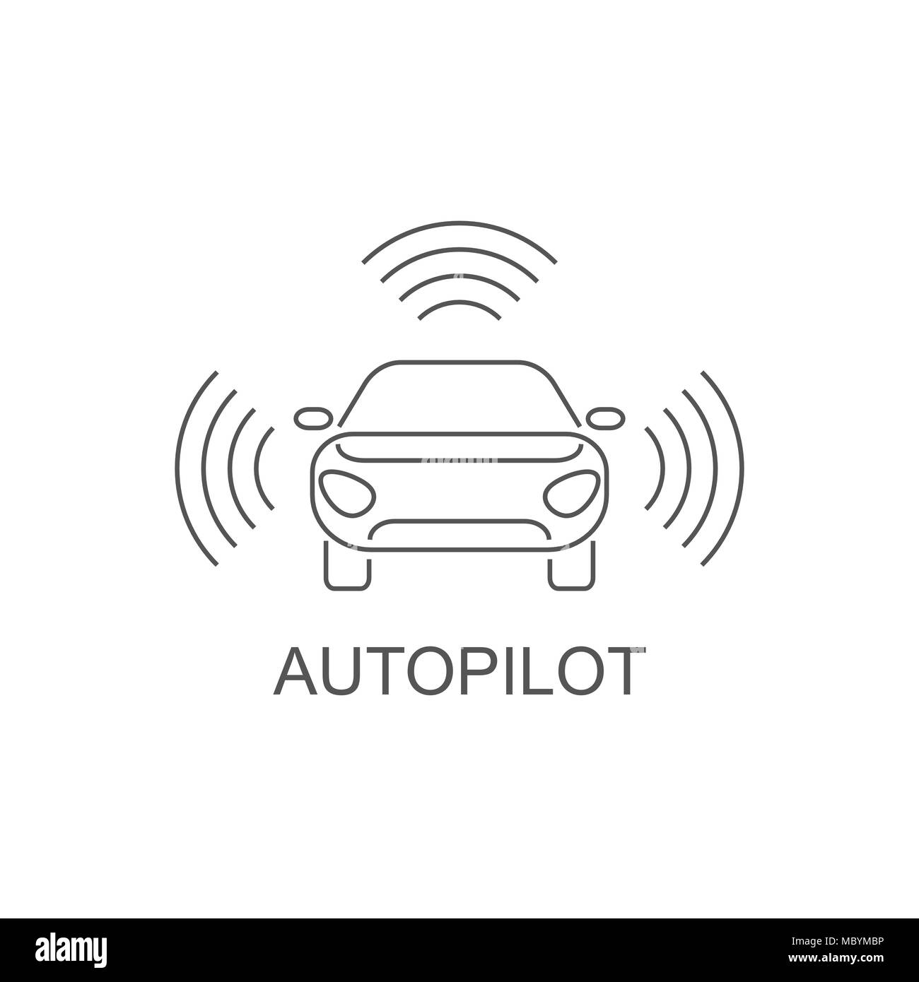 Autopilot icon. Simple element illustration. Autopilot symbol design from Artificial Intelligence collection. Can be used in web and mobile. Stock Vector