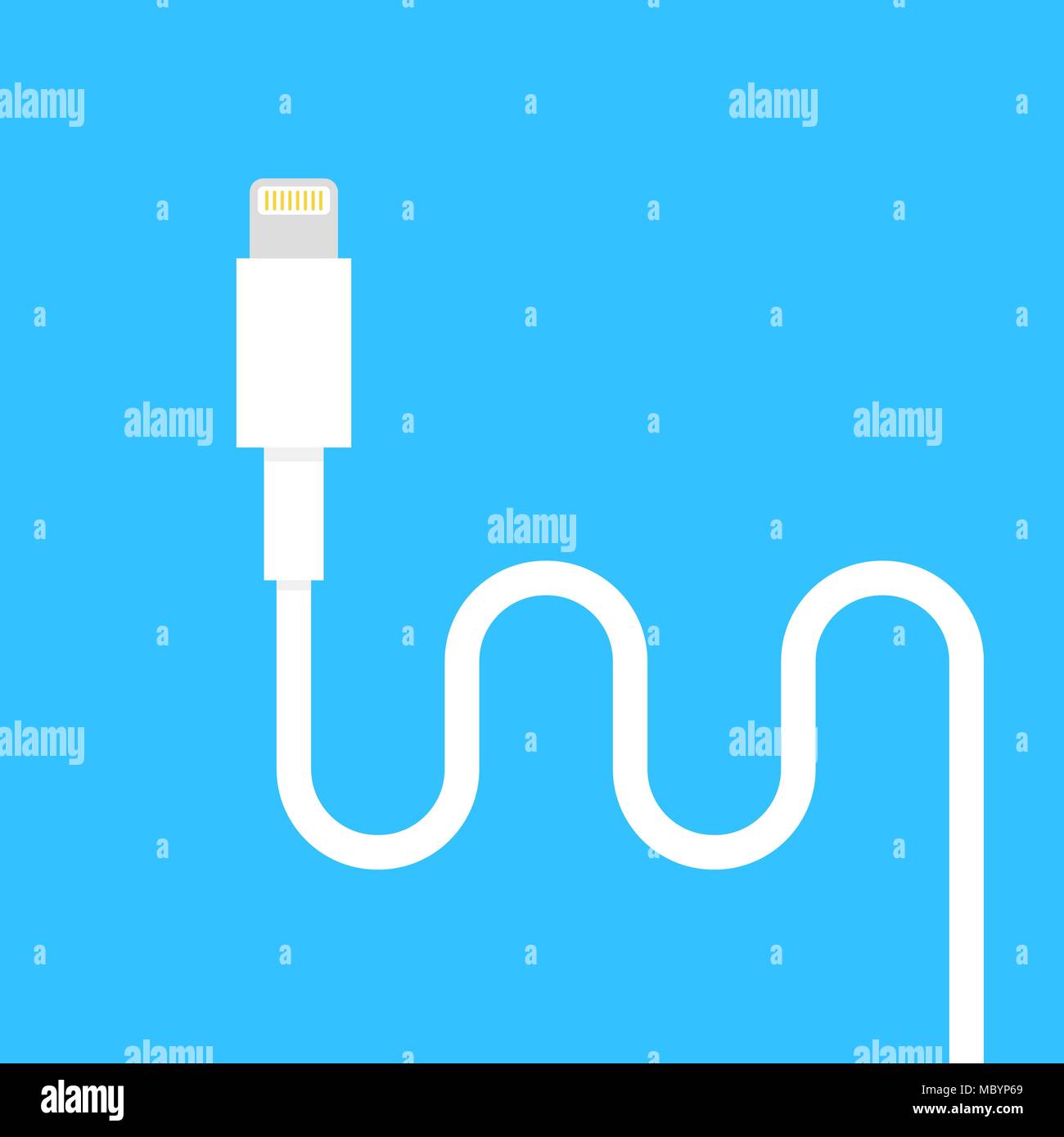 simple lightning connector with wire Stock Vector Image & Art Alamy