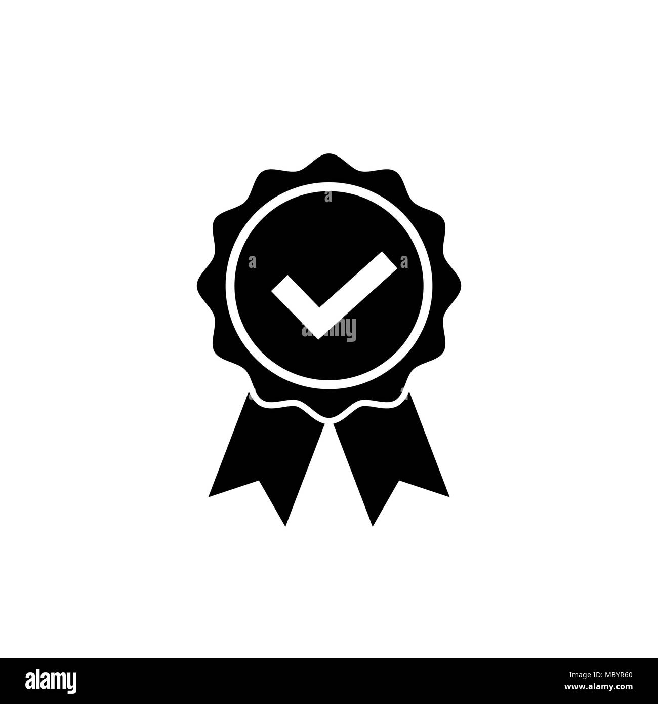 Approved or certified medal icon. Award symbol Stock Vector