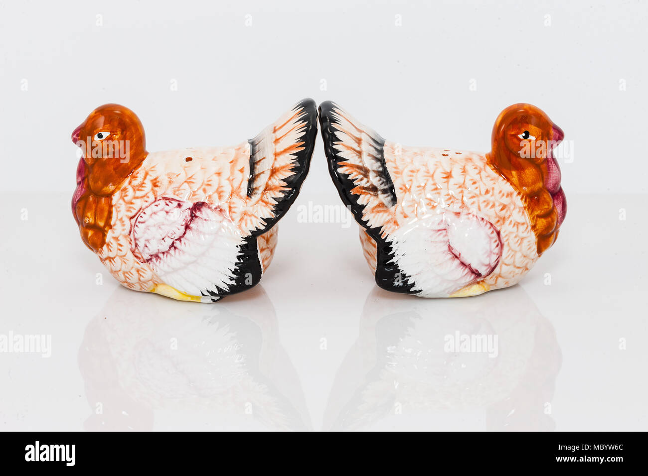 a ceramic turkey salt and pepper shaker set Stock Photo Alamy