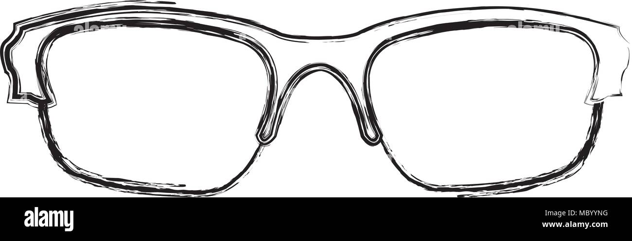 grunge optical frame glasses object style Stock Vector Image Art