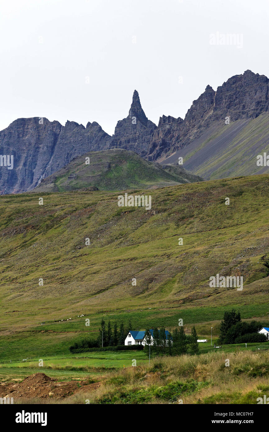 Jonasarlundur, mountain landscape,  Northern Iceland Stock Photo