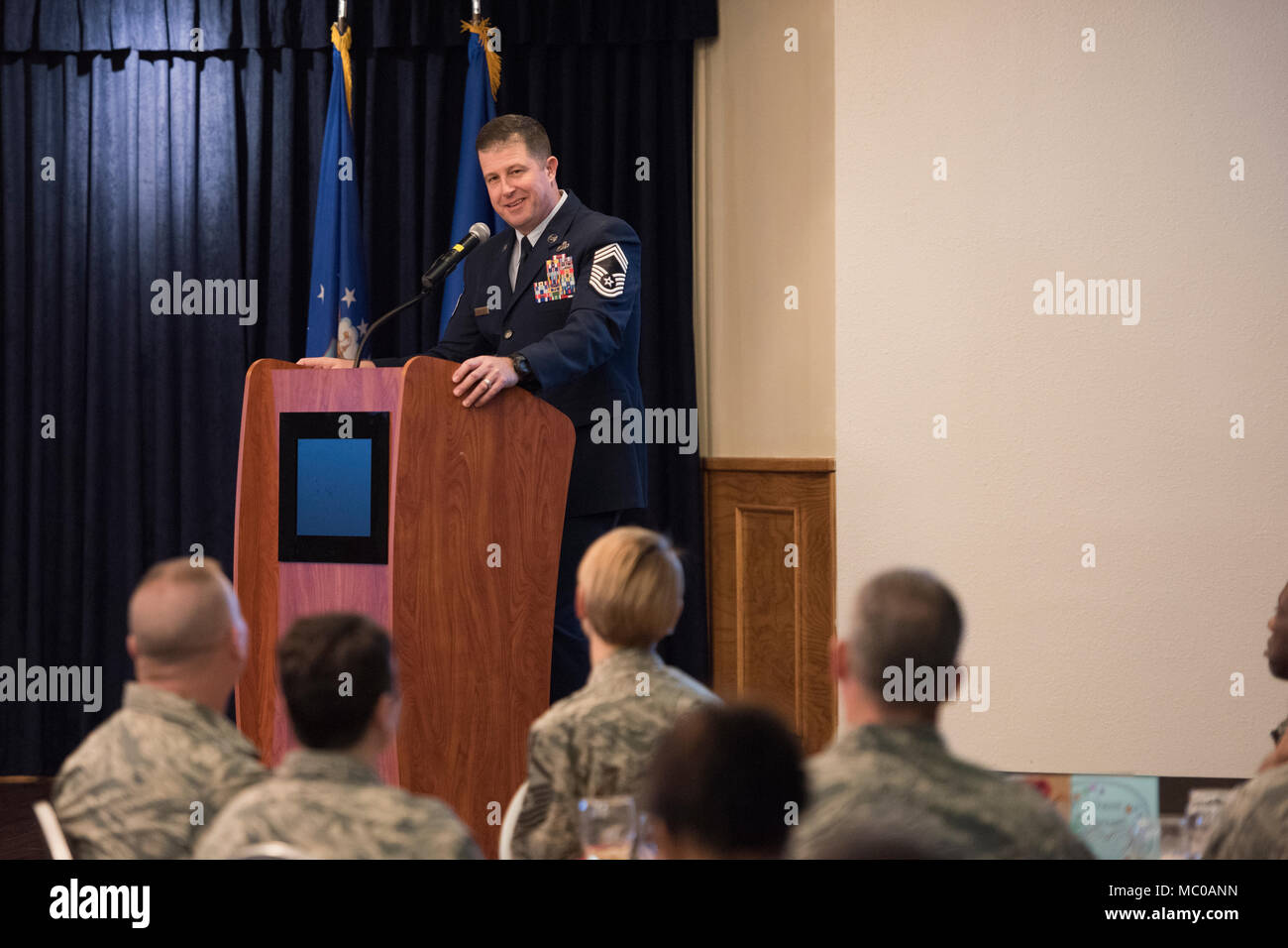 Chief Master Sgt. Eric Dudash, 982nd Training Group superintendent ...