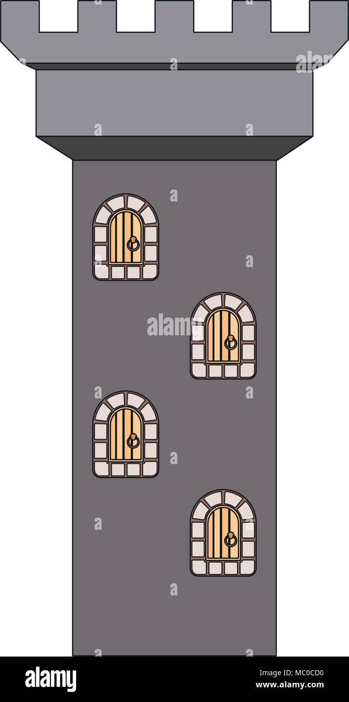 tower of medieval castle isolated icon Stock Vector Image & Art - Alamy