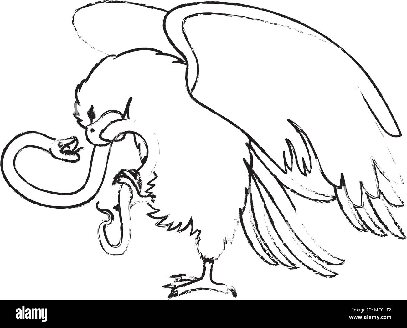 eagle devouring snake mexican emblem Stock Vector Image \u0026 Art - Alamy, image size:1300x1049