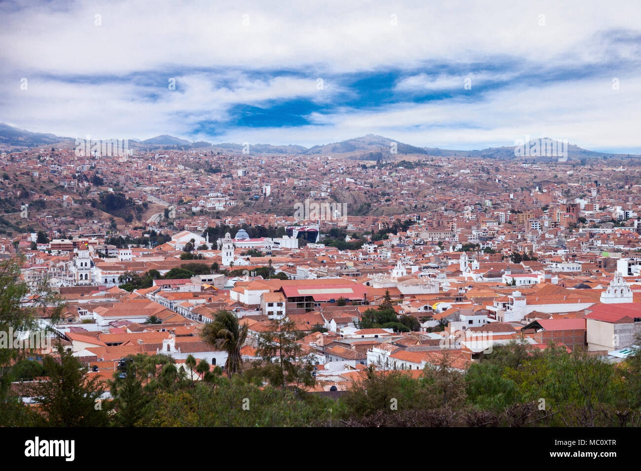 Sucre the constitutional capital of Bolivia, the capital of the Chuquisaca Department Stock Photo