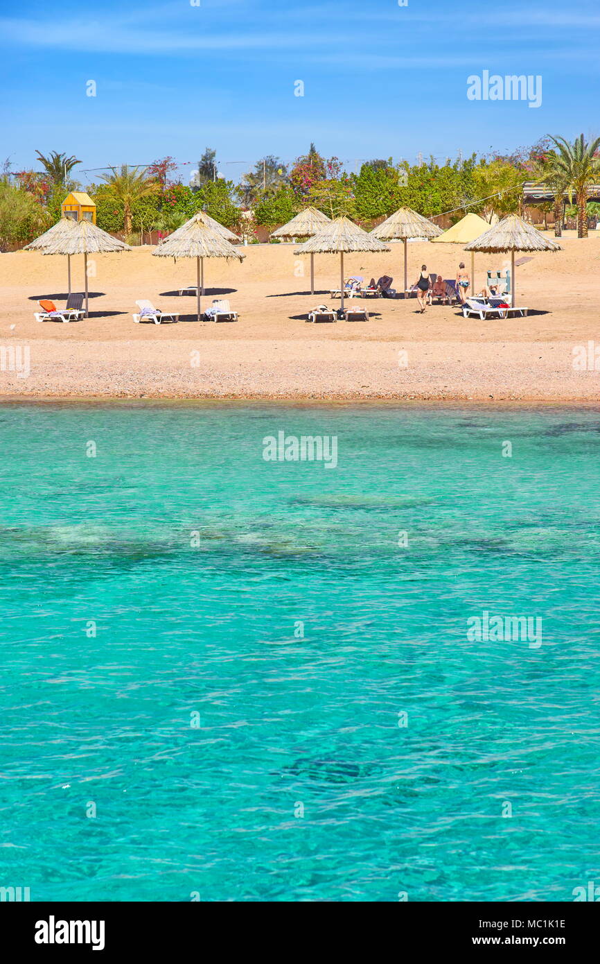 Beach resort Berenice, Aqaba, Jordan Stock Photo