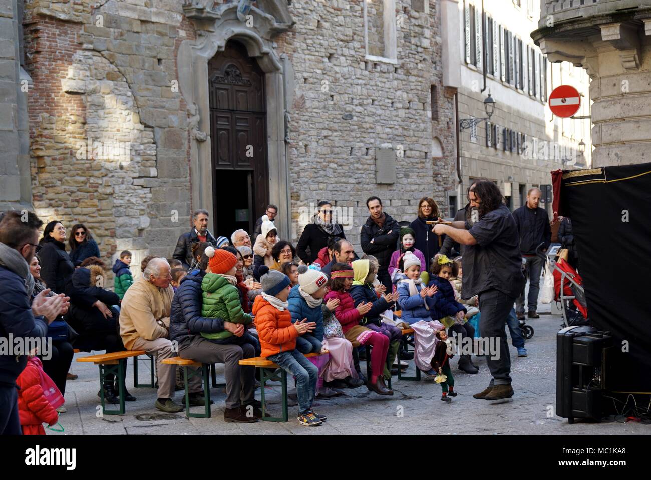 Puppet show in Bergamo, Italy Stock Photo Alamy