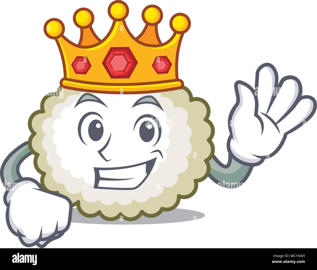 King cotton ball mascot cartoon Stock Vector Image & Art - Alamy