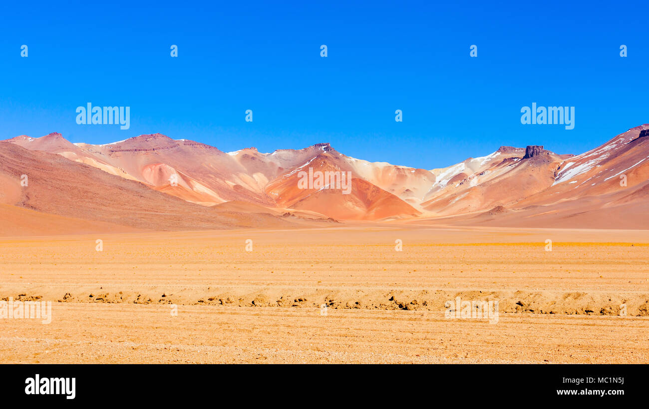 Salvador Dali Desert, also known as Dali Valley is an extremely barren valley of southwestern Bolivia Stock Photo