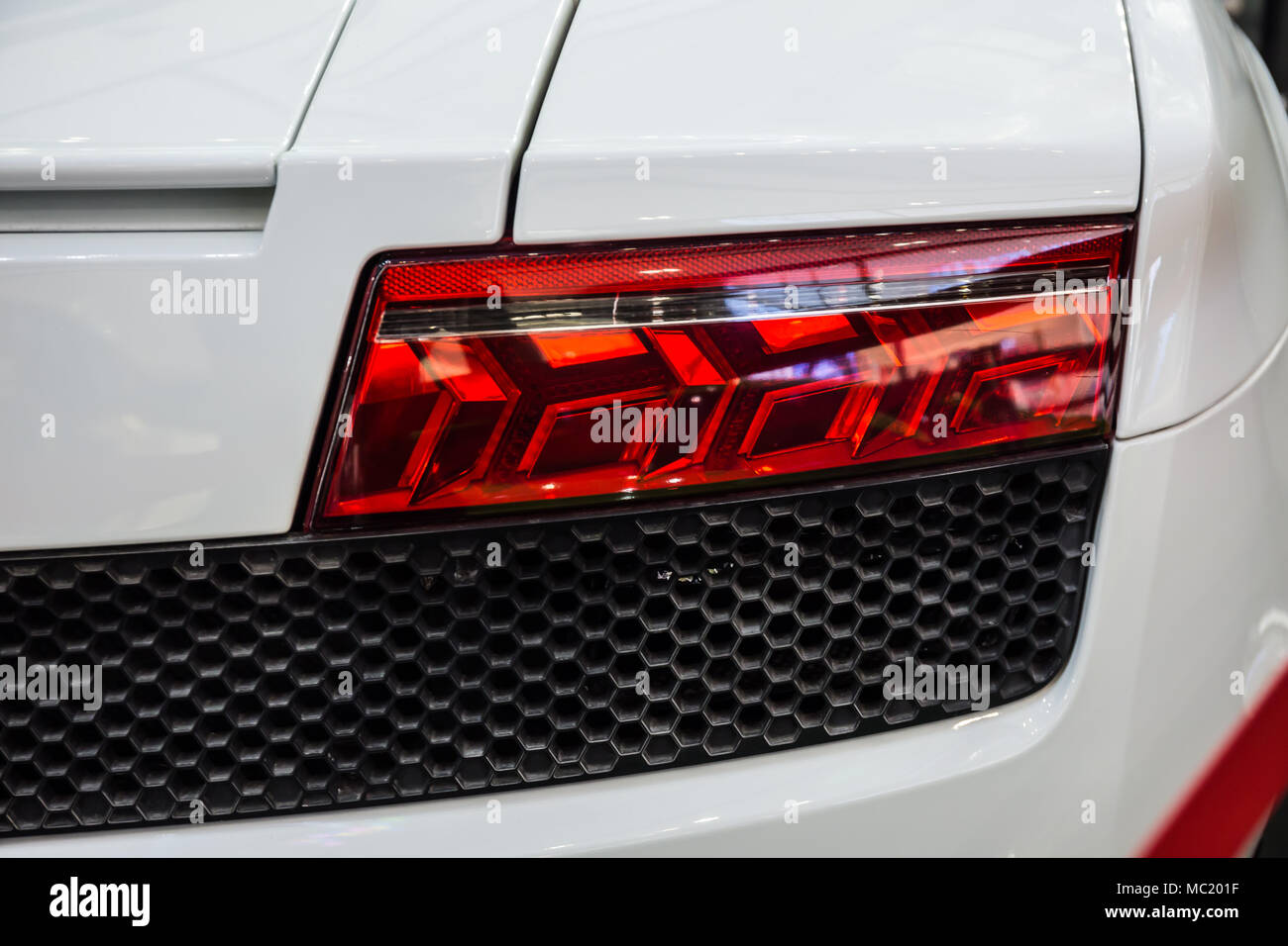 Car detail is new led taillight The rear lights of the car, in hybrid ...