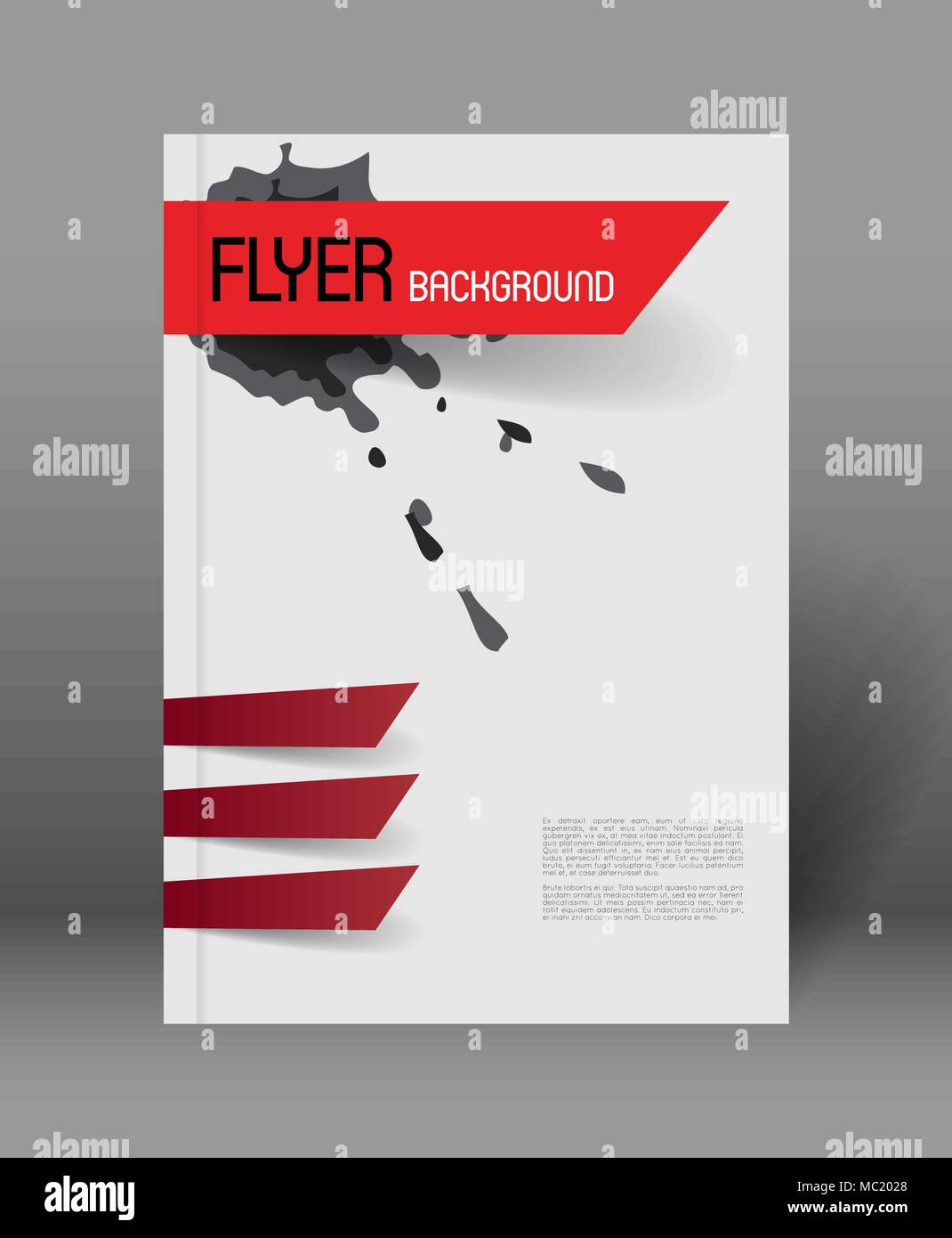 Modern Flyer Design Template With Option Banners And Paint Splatters Stock Vector Image Art Alamy
