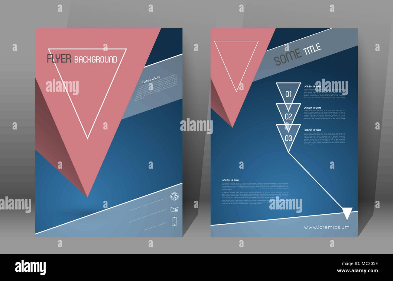 abstract poster design template background with triangles Stock Vector ...