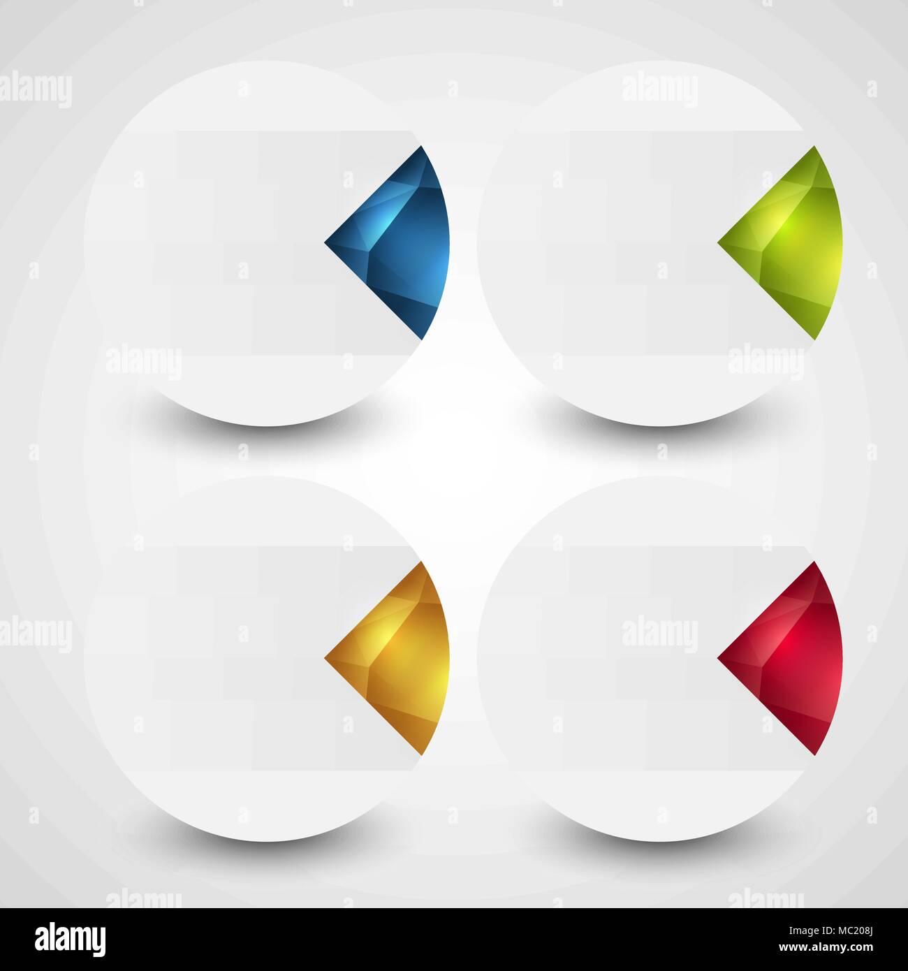 abstract circle banners with crystals, design template Stock Vector ...