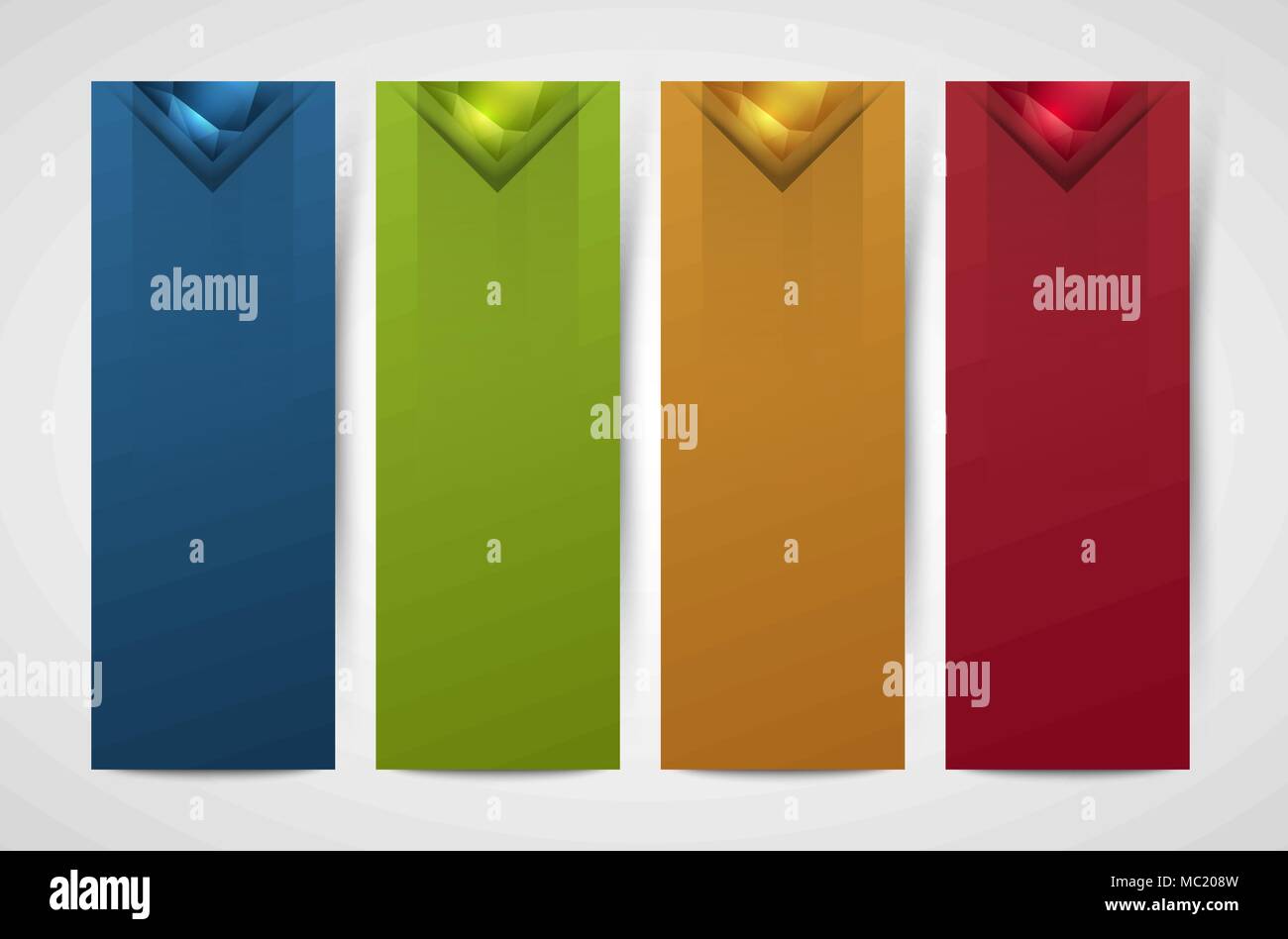 abstract vertical banners with crystals, design template Stock Vector