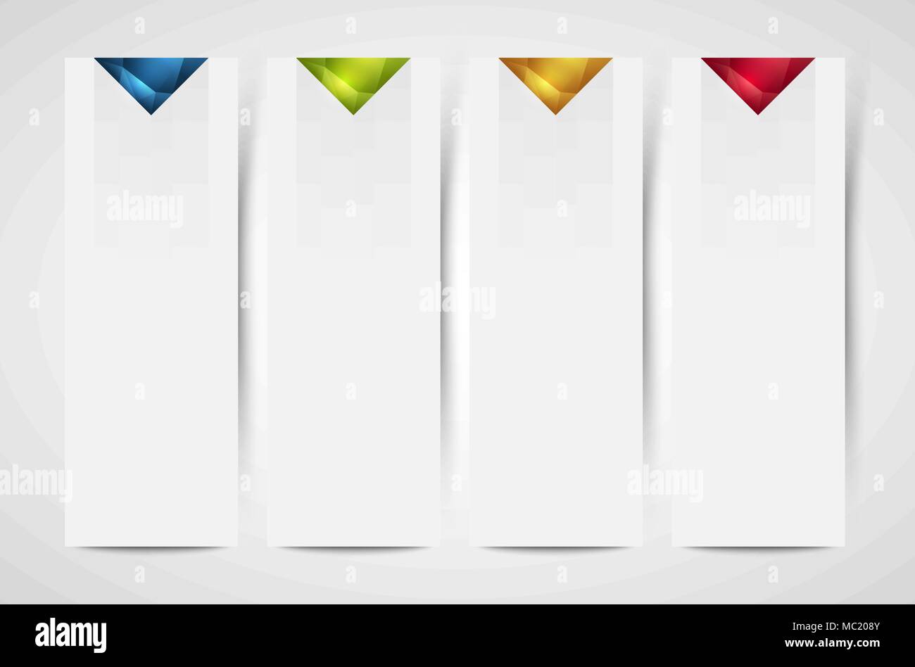 abstract vertical banners with crystals, design template Stock Vector