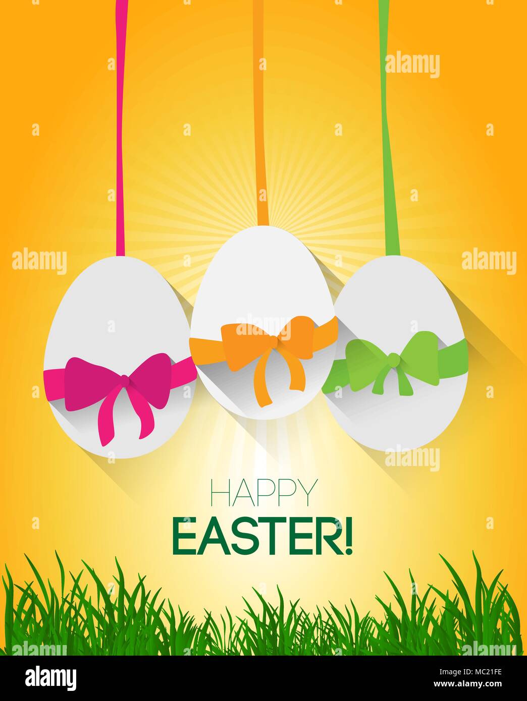 easter background with eggs and ribbon Stock Vector Image & Art - Alamy