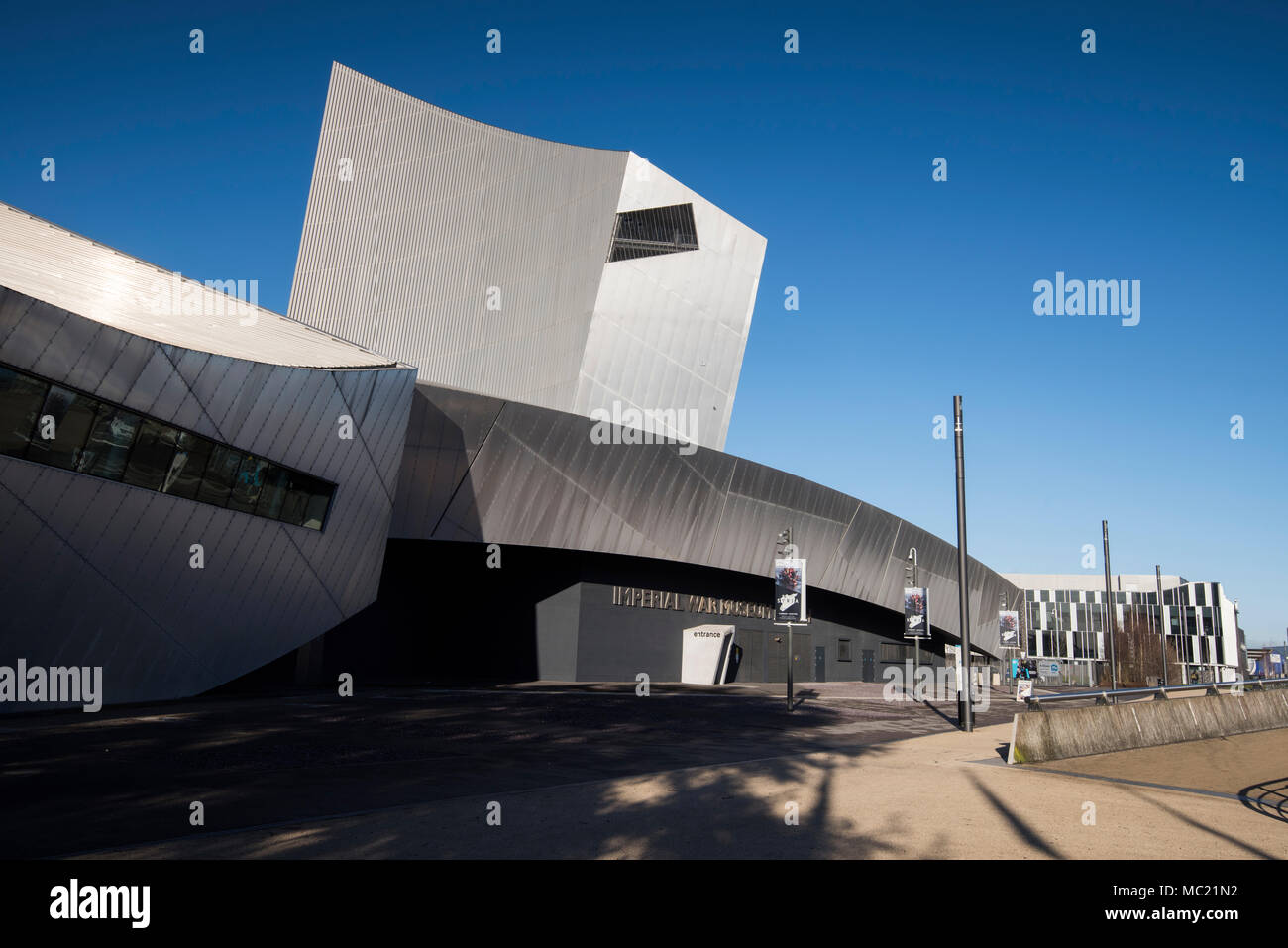 Imperial War Museum North at Salford Quays, Greater Manchester England ...