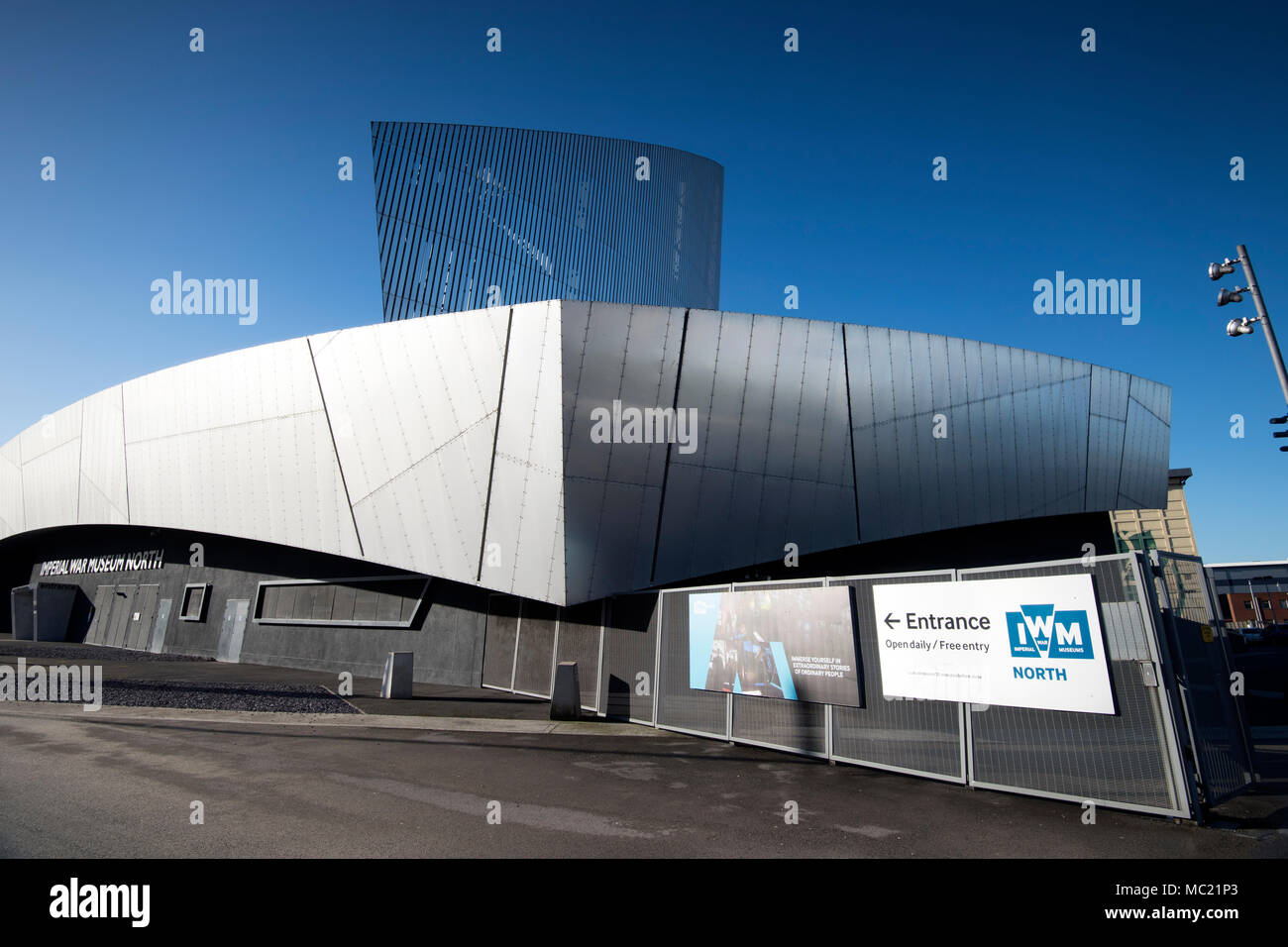 Imperial War Museum North at Salford Quays, Greater Manchester England ...