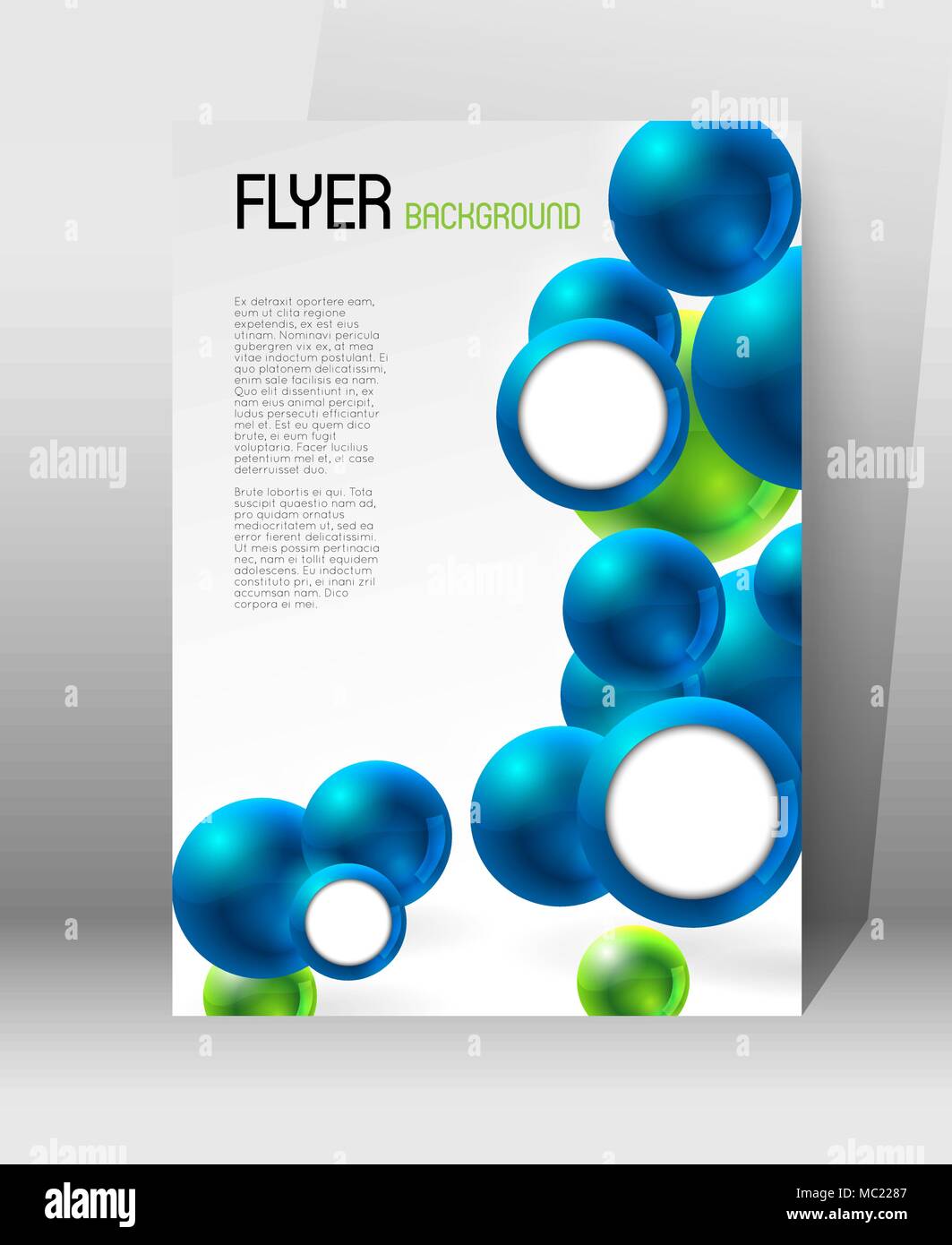 abstract modern poster template with colorful spheres Stock Vector ...