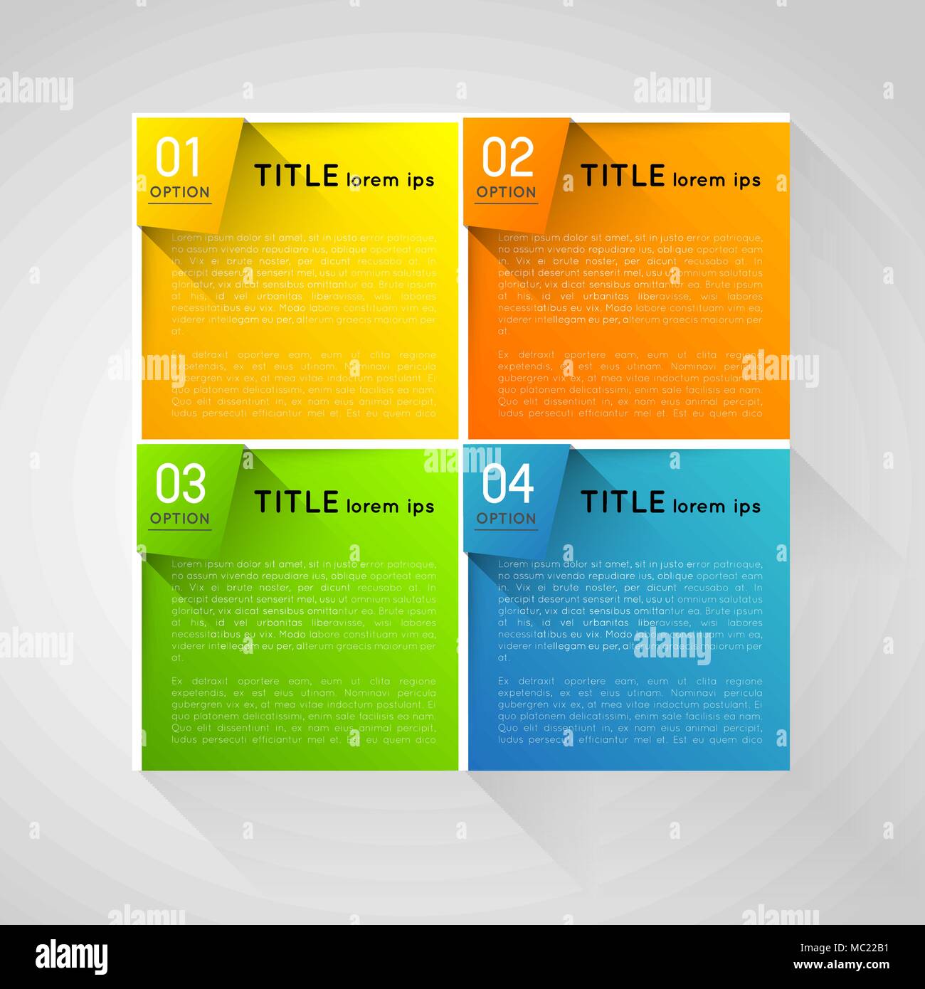 abstract square banners with option steps, design element Stock Vector