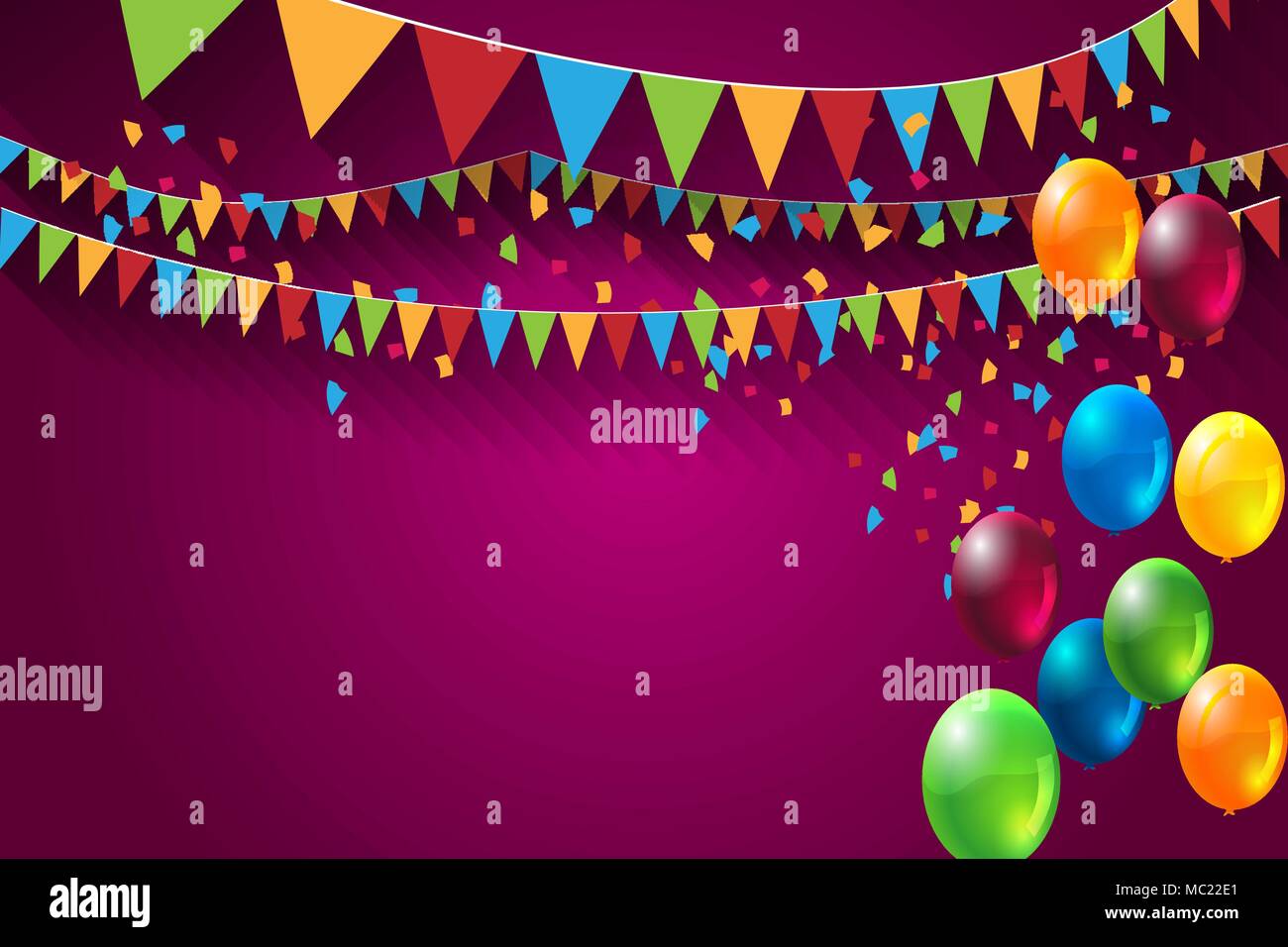 abstract celebration birthday background with colorful balloons ...