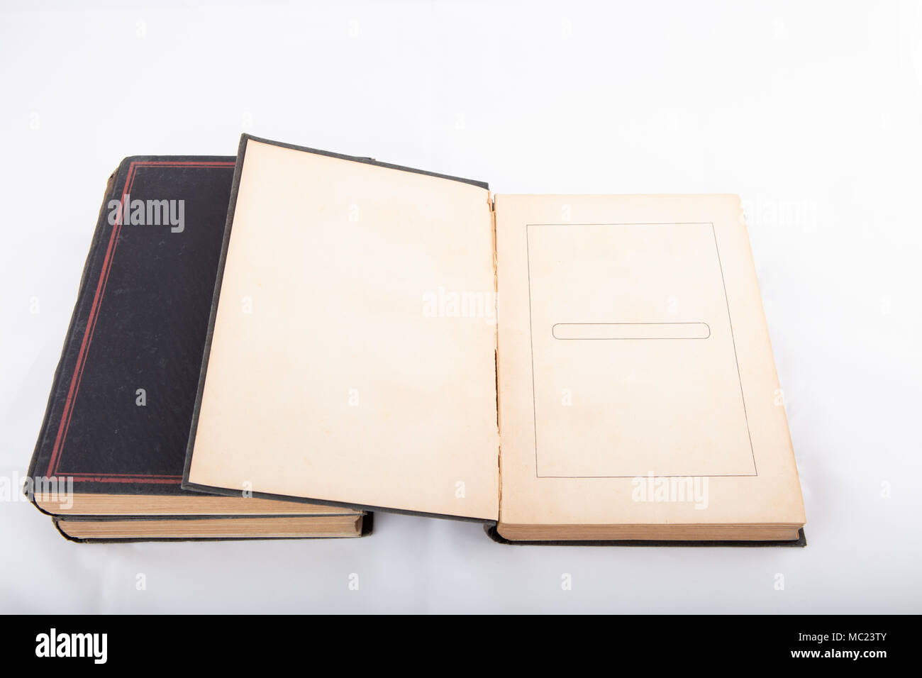 Isolated books. old books, closed and open with empty pages, isolated ...