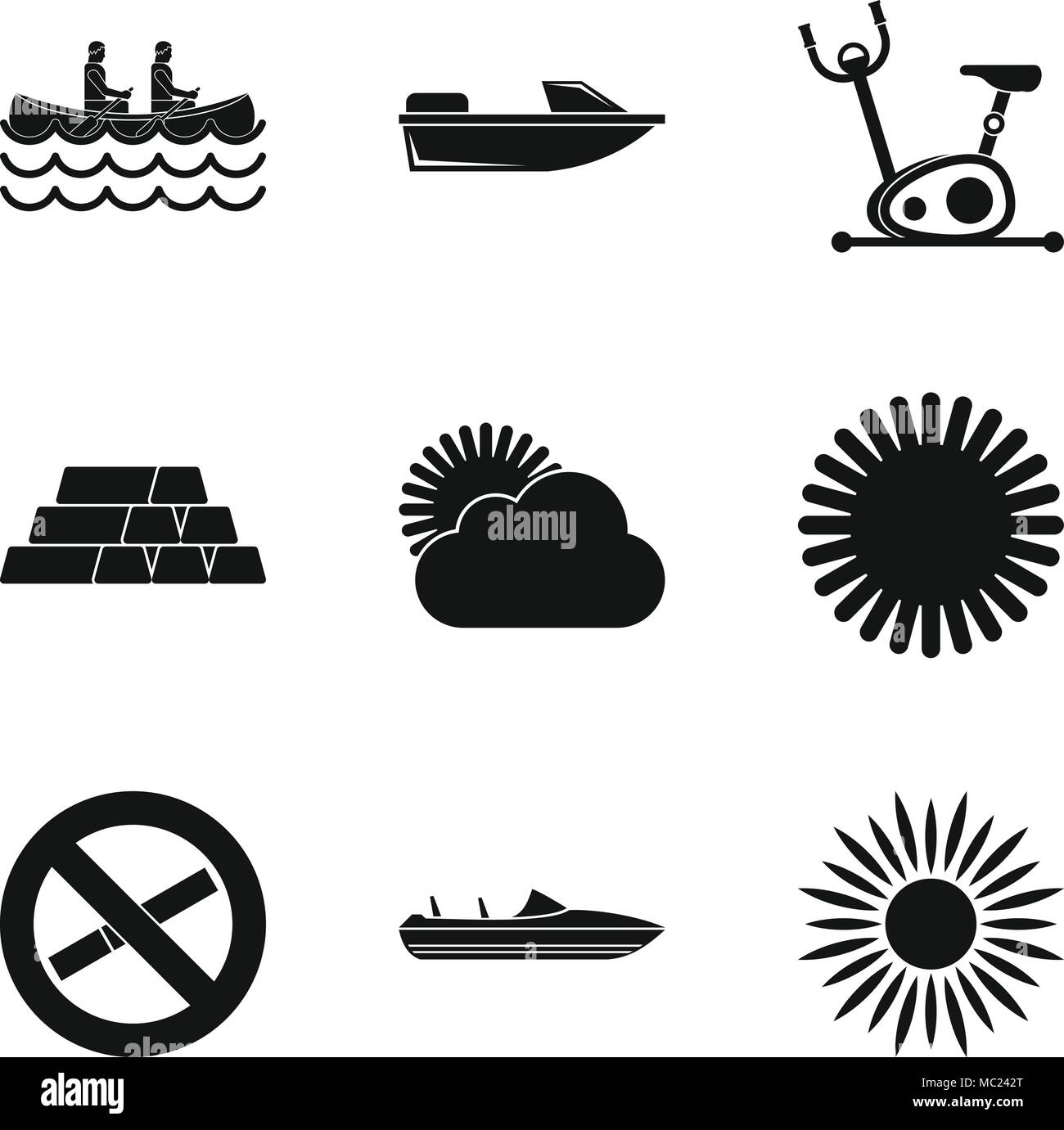 Water swim icons set, simple style Stock Vector Image & Art - Alamy