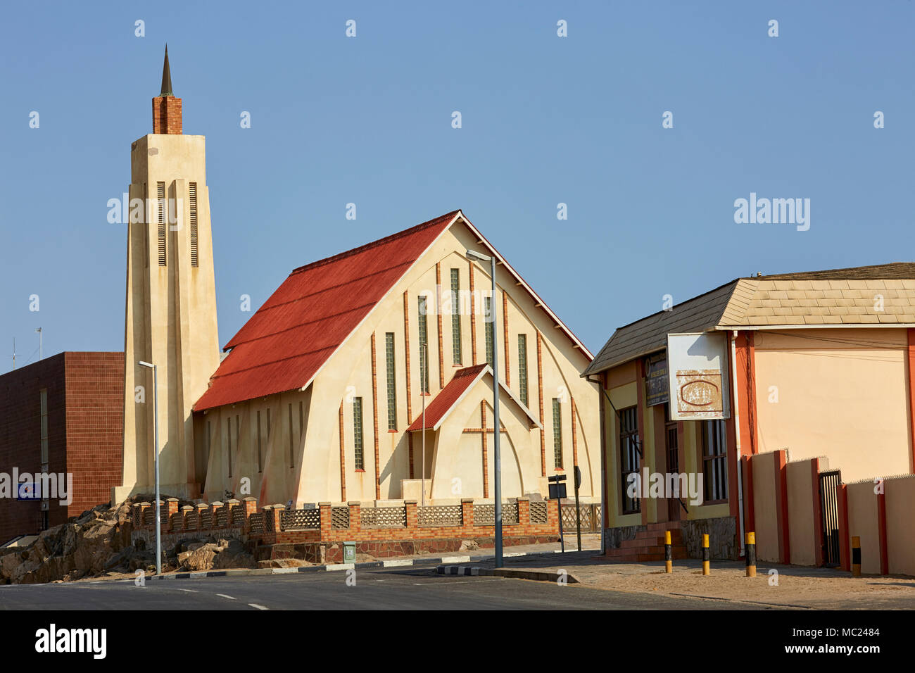 Saint Paul and Saint Peter Church in Luderitz, Namibia, Africa Stock Photo