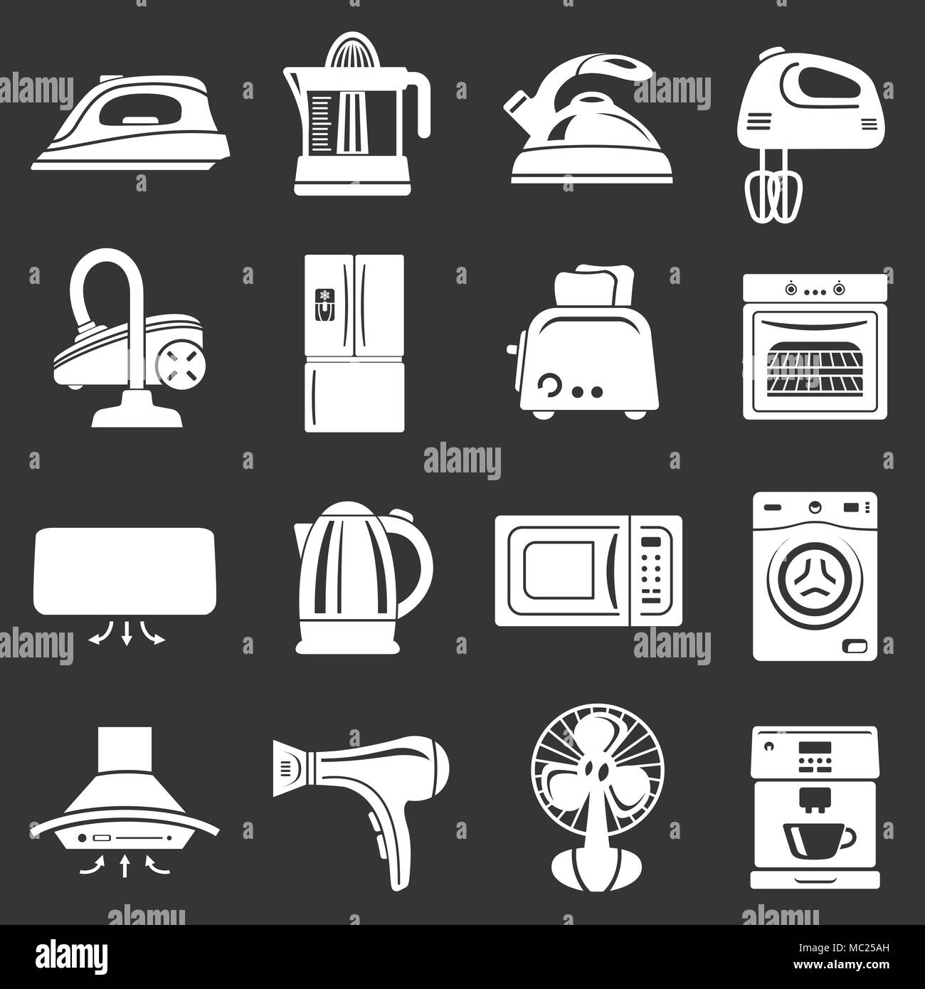 House appliance icons set grey vector Stock Vector Image & Art - Alamy