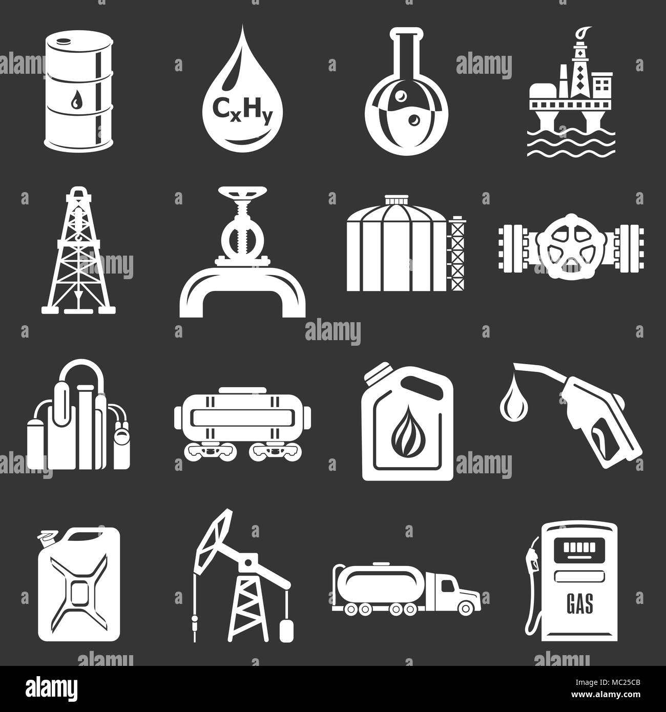 Oil industry icons set grey vector Stock Vector Image & Art - Alamy