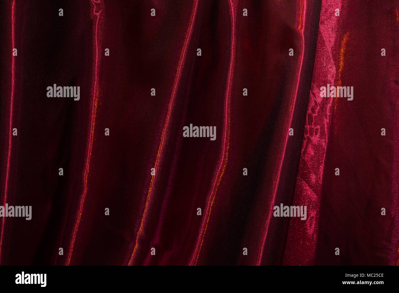 Red silk fabric Stock Photo