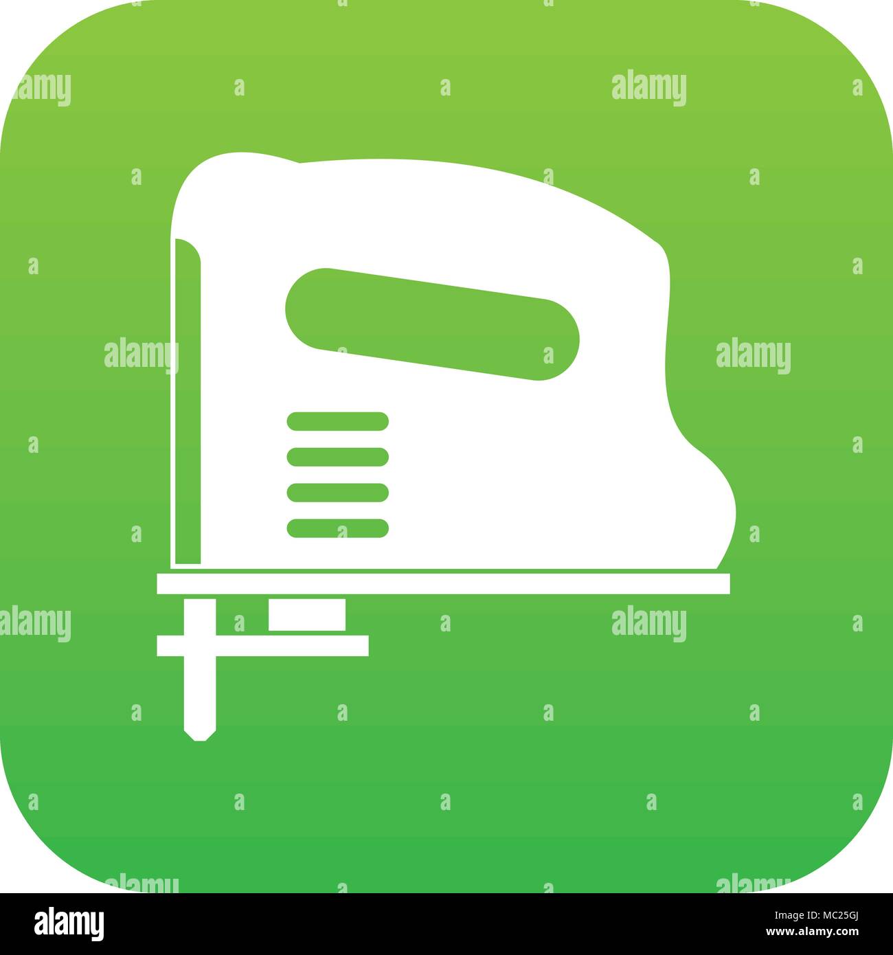 Pneumatic gun icon digital green Stock Vector