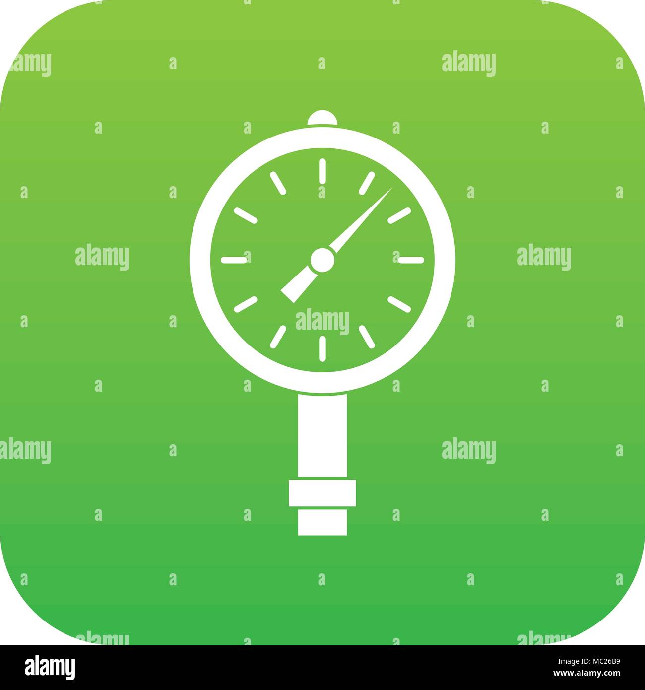 Manometer or pressure gauge icon digital green Stock Vector Image & Art