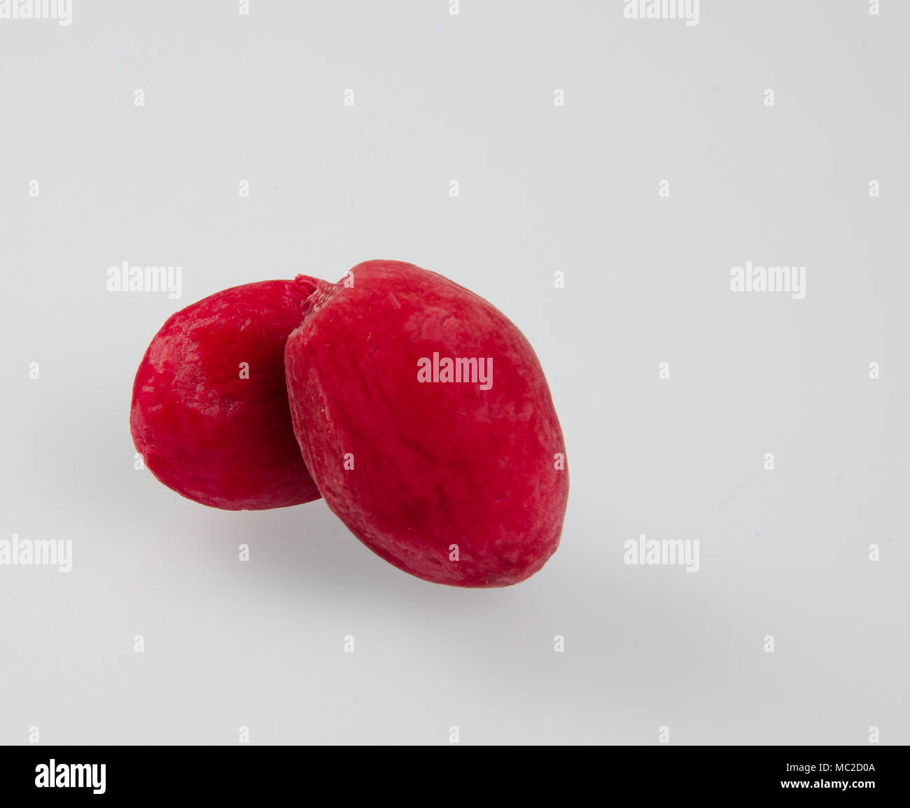 Dried preserved red peach on the background Stock Photo - Alamy