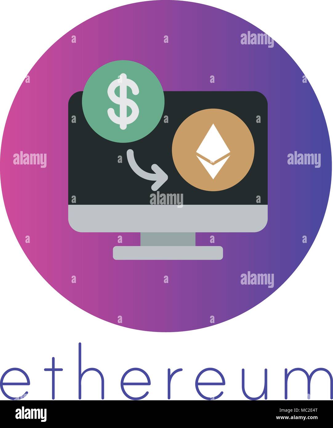 Blockchain vector concept illustration Stock Vector